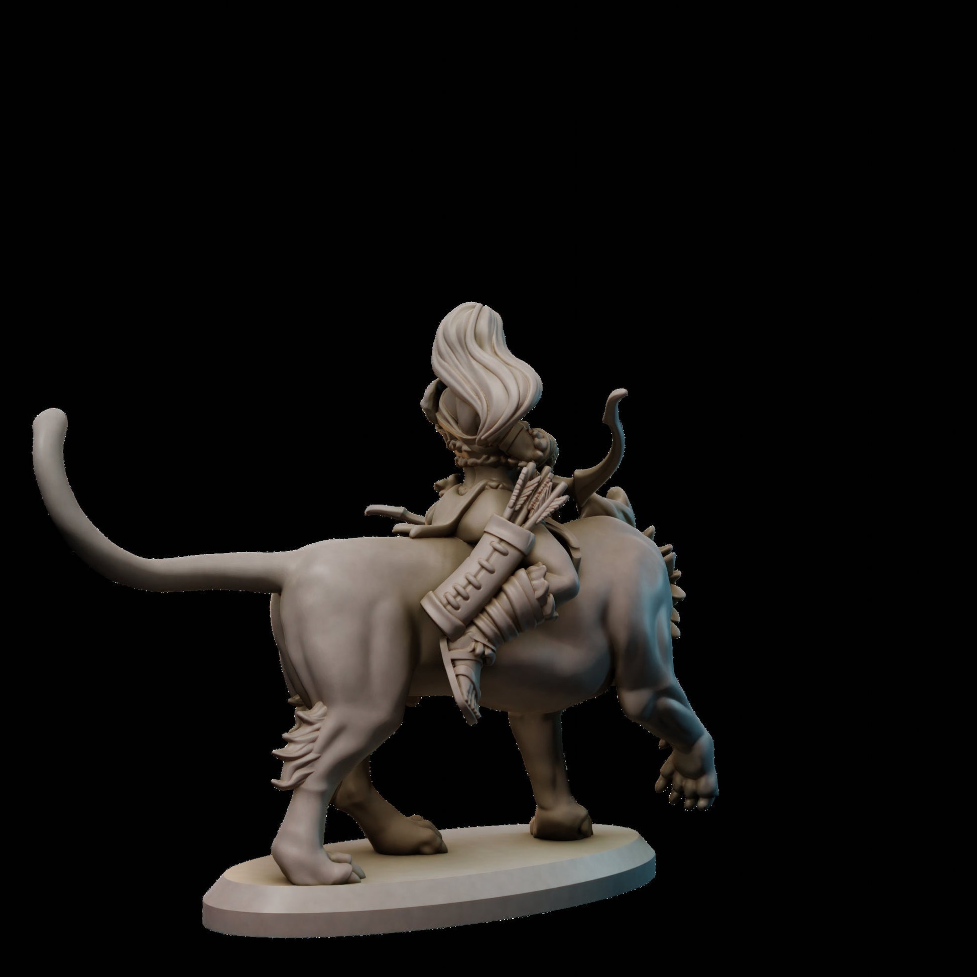 Female Amazon Rider Miniature | Tabletop RPG Miniature | Galaad Miniatures | Roleplaying 3D Printed Fantasy Mini - 3DPrintDen