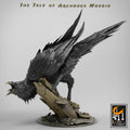 Raven Mount Mouse Rider Miniature | Tabletop RPG Miniature | Rescale Miniature | Roleplaying 3D Printed Fantasy Mini - 3DPrintDen