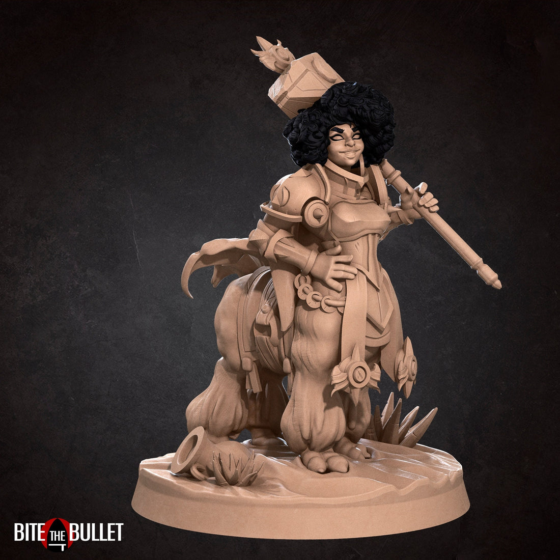 Centaur Alpaca Paladin Miniature | Tabletop RPG Miniature | Bite the Bullet | Roleplaying 3D Printed Fantasy Mini - 3DPrintDen