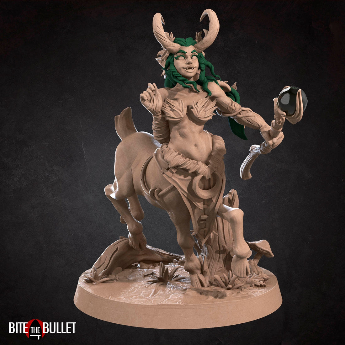 Centaur Dryad Druid Miniature | Tabletop RPG Miniature | Bite the Bullet | Roleplaying 3D Printed Fantasy Mini - 3DPrintDen