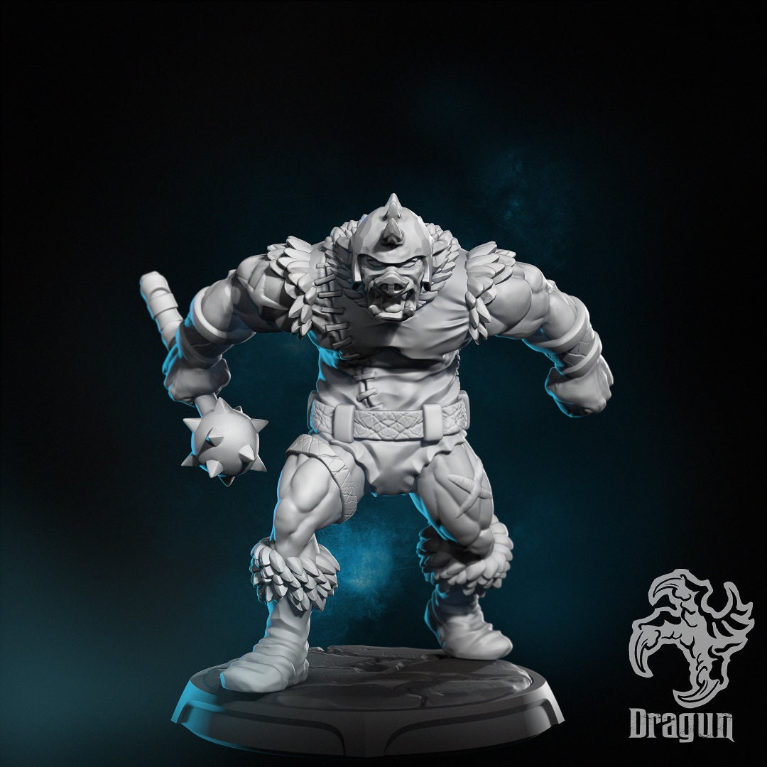 Orc Bandit Miniature | Dragun Studios | Tabletop RPG Miniature | Roleplaying 3D Printed Fantasy Mini - 3DPrintDen