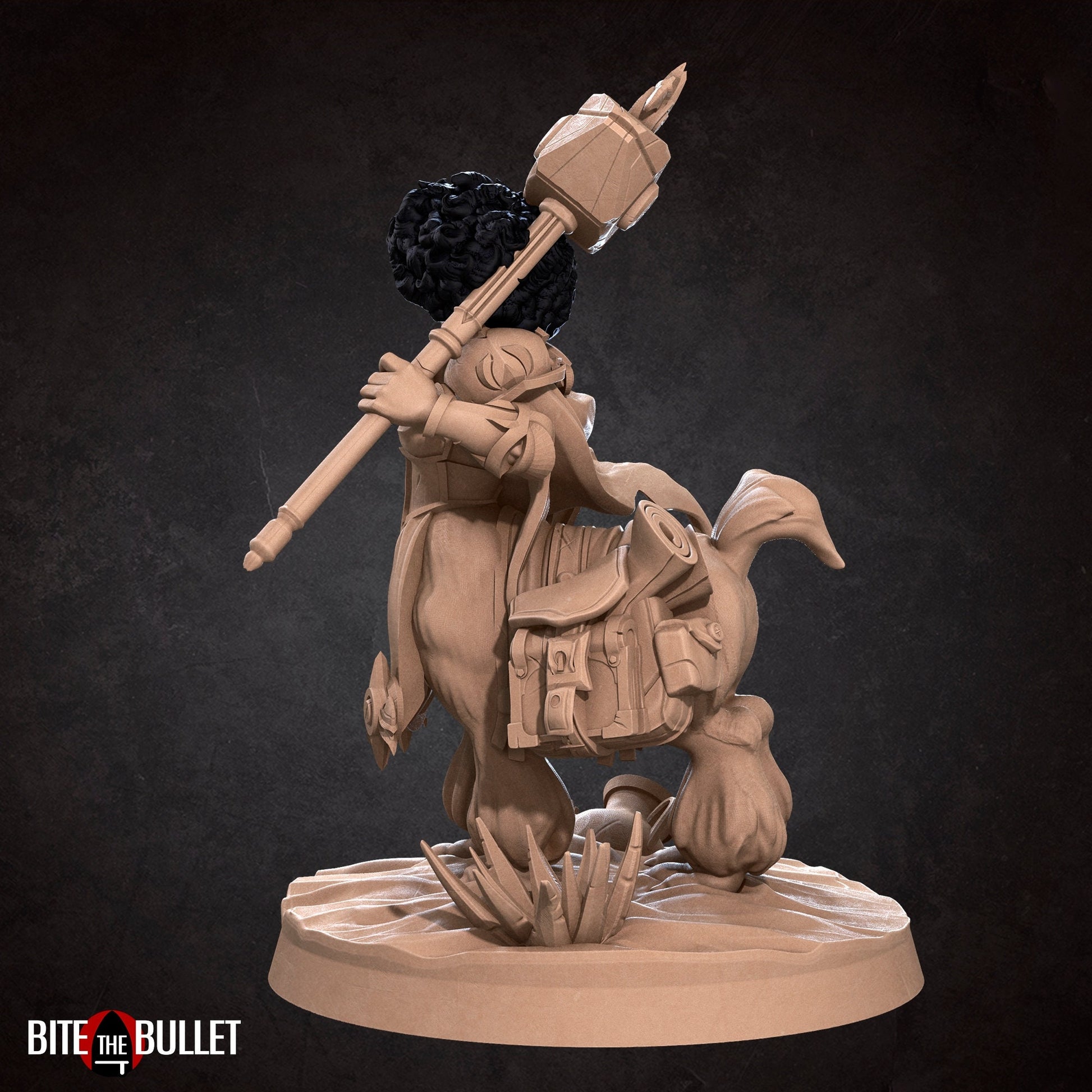 Centaur Alpaca Paladin Miniature | Tabletop RPG Miniature | Bite the Bullet | Roleplaying 3D Printed Fantasy Mini - 3DPrintDen