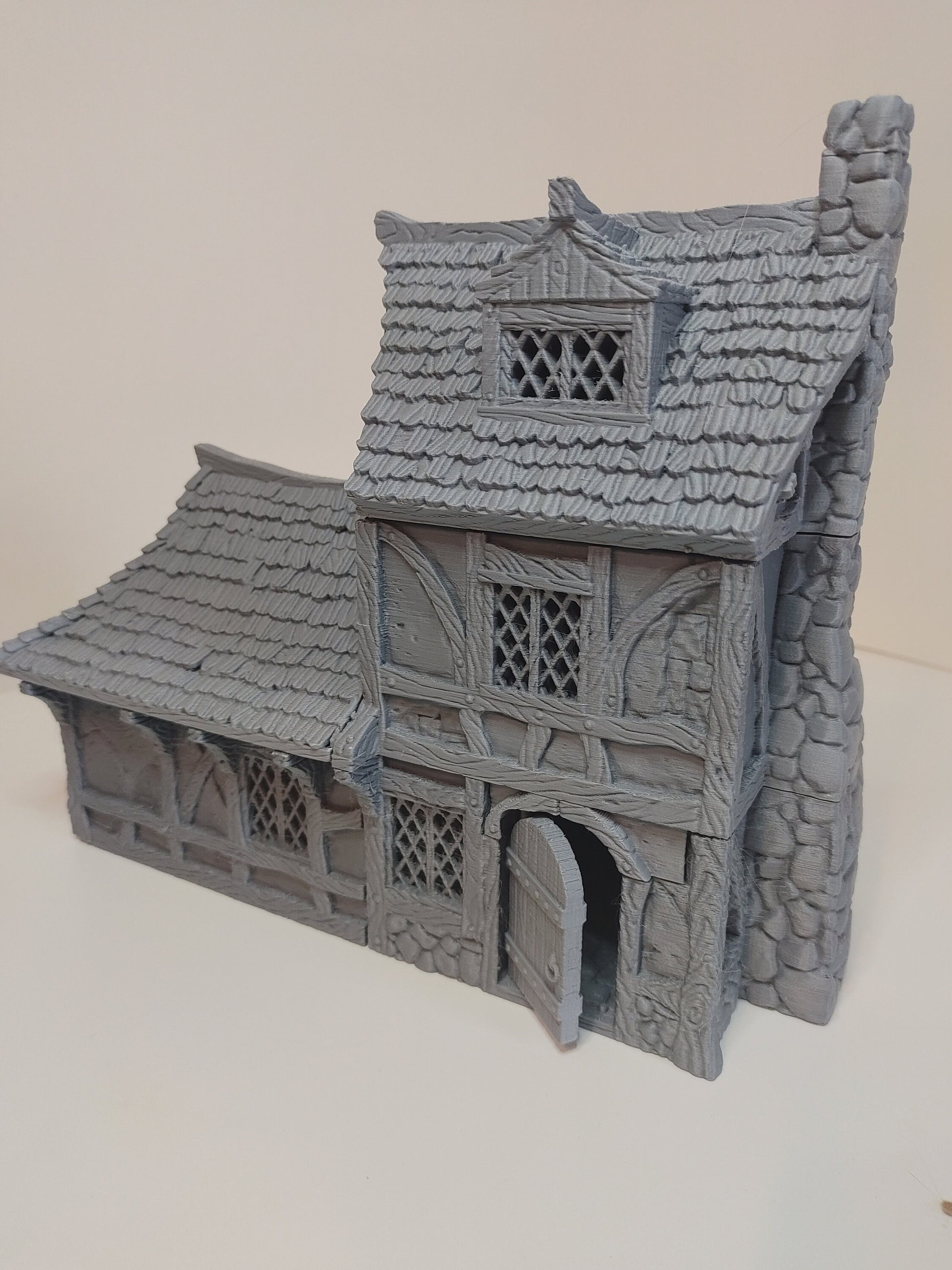 Small House Medieval Cottage | Roleplaying 3D Printed Fantasy Scenery | Black Scrolls Games | Miniature Building Terrain TTRPG - 3DPrintDen