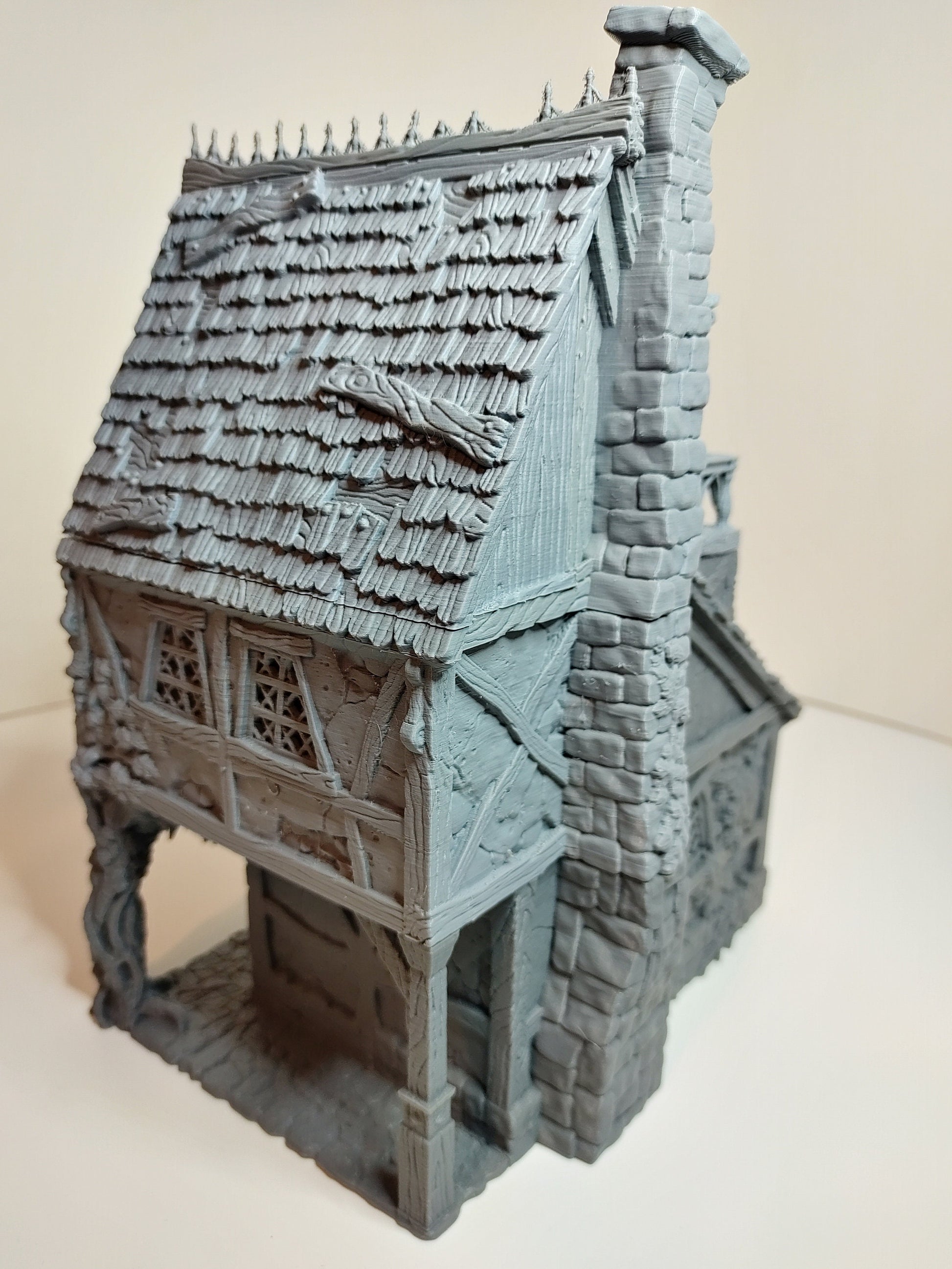 Healer House Medieval Cottage | Roleplaying 3D Printed Fantasy Scenery | Black Scrolls Games | Miniature Building Terrain TTRPG - 3DPrintDen