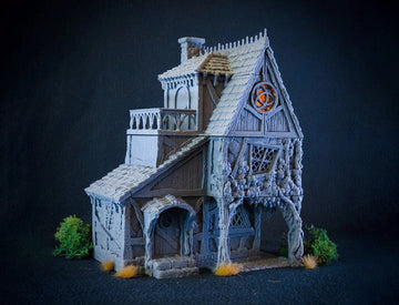 Healer House Medieval Cottage | Roleplaying 3D Printed Fantasy Scenery | Black Scrolls Games | Miniature Building Terrain TTRPG - 3DPrintDen