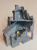 Ruined Healer House Medieval Cottage | Roleplaying 3D Printed Fantasy Scenery | Black Scrolls Games | Miniature Building Terrain TTRPG - 3DPrintDen