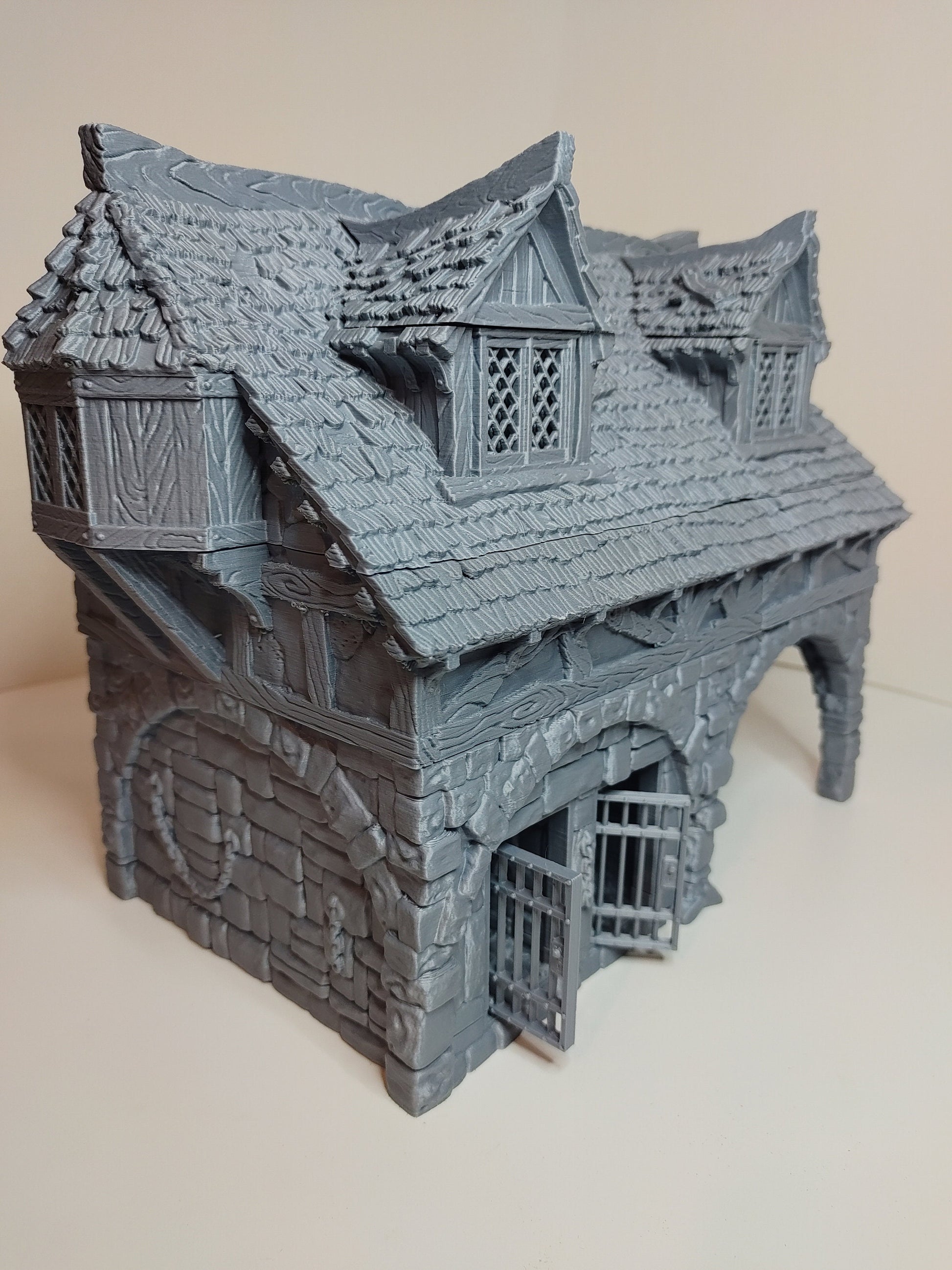 Merchant Home Medieval Prison | Roleplaying 3D Printed Fantasy Scenery | Black Scrolls Games | Miniature Building Terrain TTRPG - 3DPrintDen