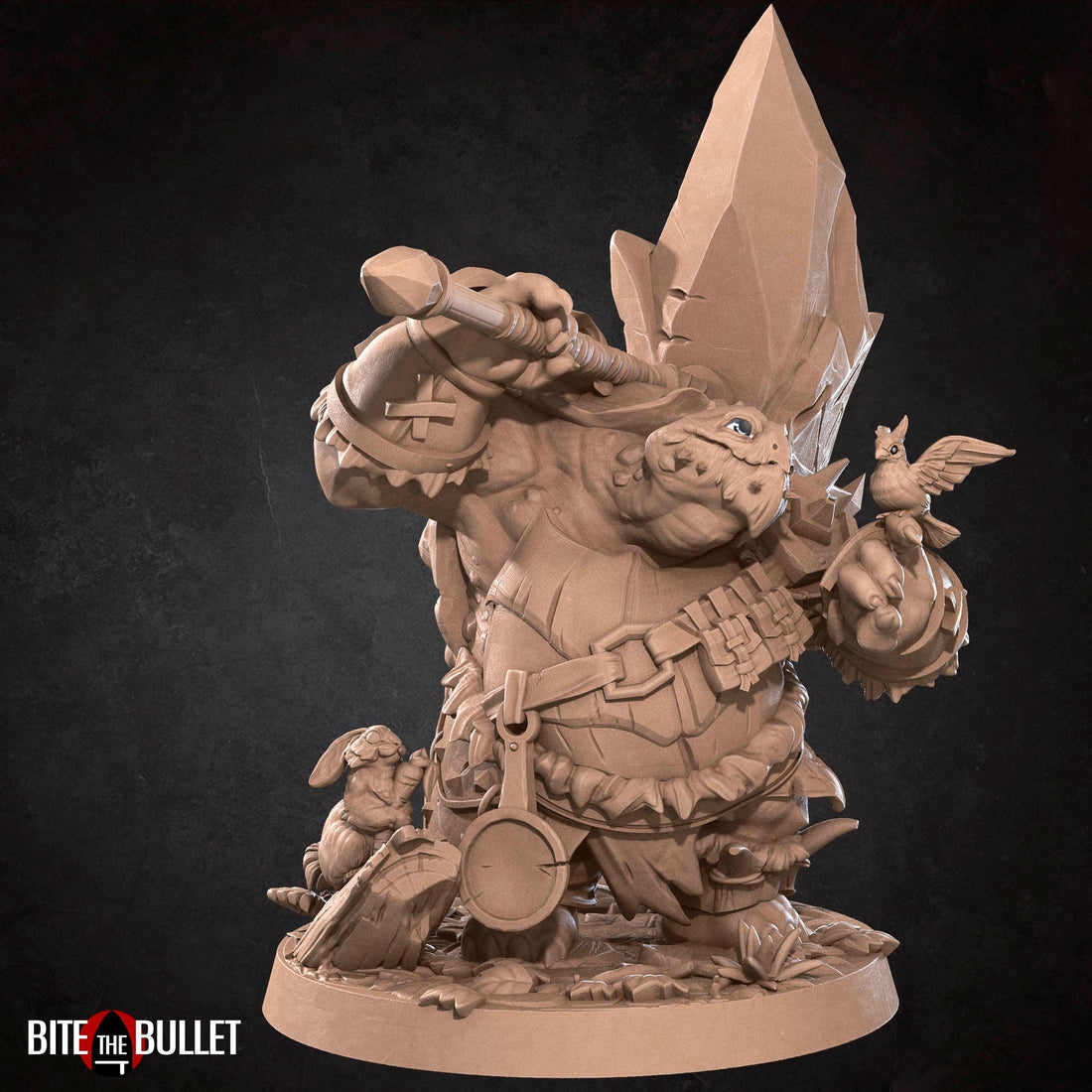 Tortle Barbarian Miniature | Tabletop RPG Miniature | Bite the Bullet | Roleplaying 3D Printed Fantasy Mini - 3DPrintDen