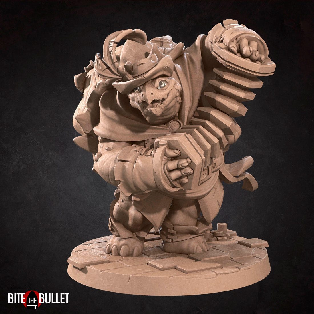 Tortle Bard Miniature | Tabletop RPG Miniature | Bite the Bullet | Roleplaying 3D Printed Fantasy Mini - 3DPrintDen