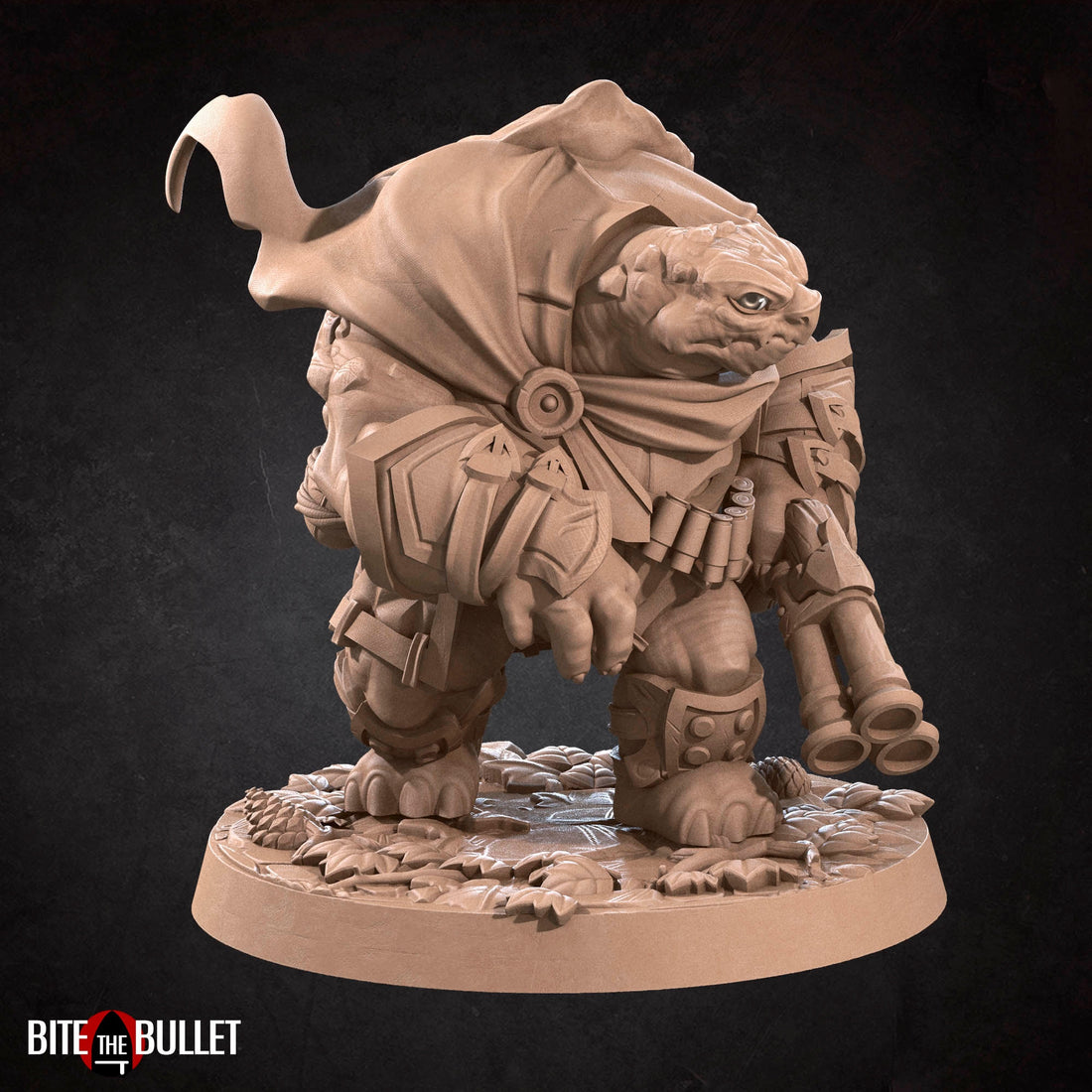 Tortle Hunter Miniature | Tabletop RPG Miniature | Bite the Bullet | Roleplaying 3D Printed Fantasy Mini - 3DPrintDen