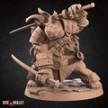 Tortle Ninja Miniature | Tabletop RPG Miniature | Bite the Bullet | Roleplaying 3D Printed Fantasy Mini - 3DPrintDen