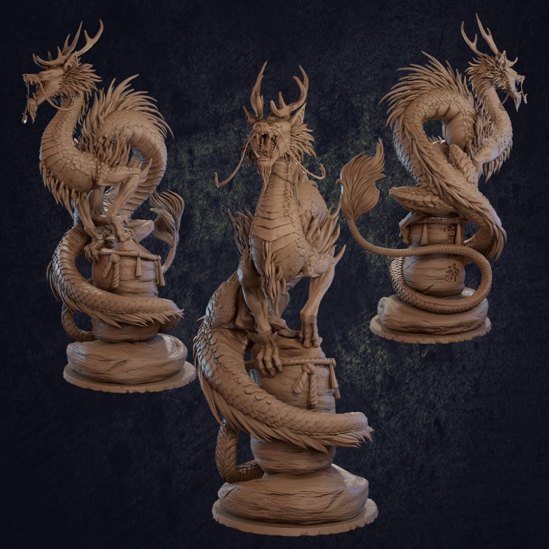 Shadow Swift Dragon Miniature | Tabletop RPG Miniature | Dragon Trappers Lodge | Roleplaying 3D Printed Fantasy Mini - 3DPrintDen