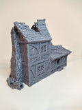 Ruined Small House Medieval Cottage | Roleplaying 3D Printed Fantasy Scenery | Black Scrolls Games | Miniature Building Terrain TTRPG - 3DPrintDen