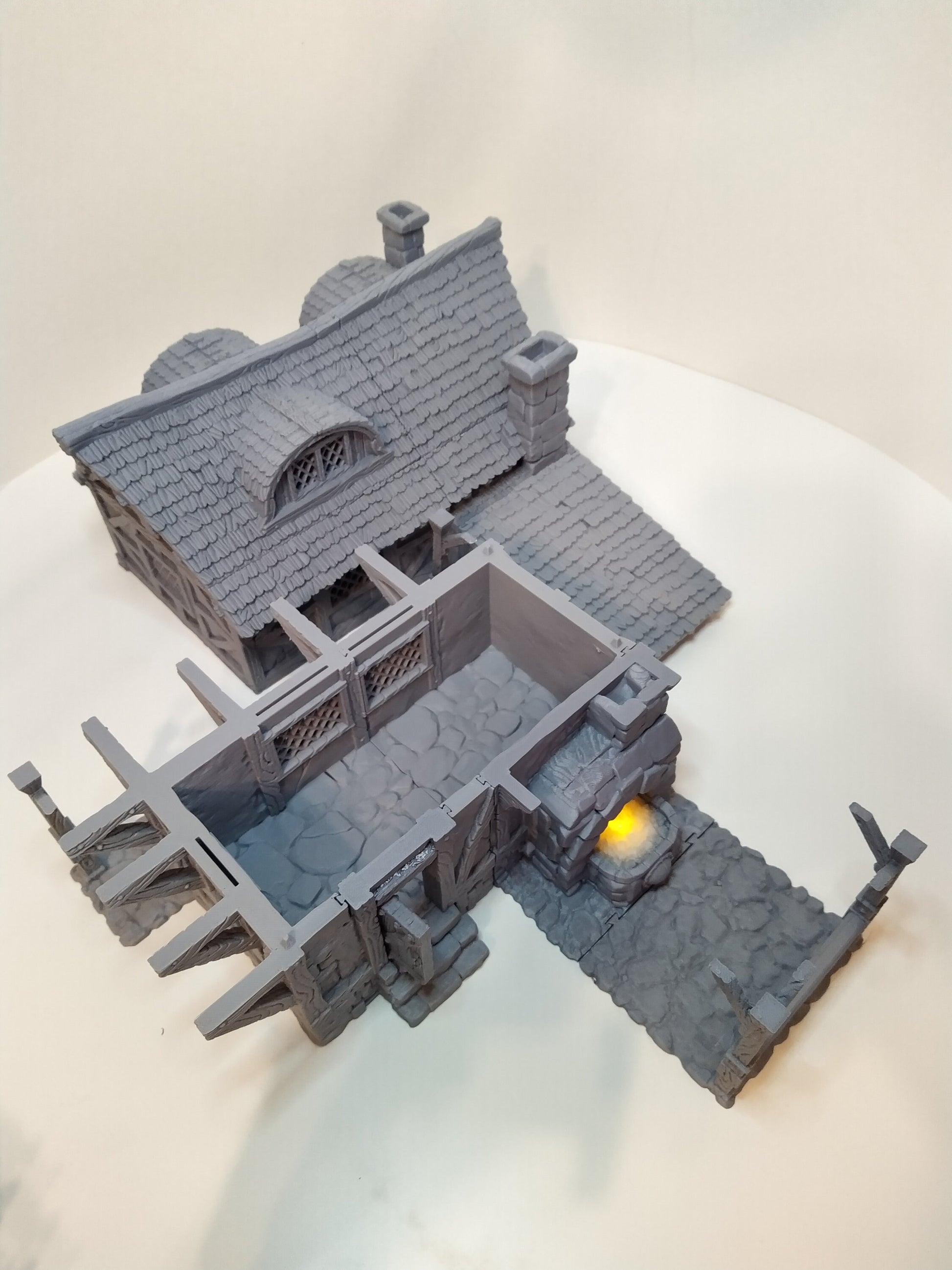 Blacksmith Medieval Building | Roleplaying 3D Printed Fantasy Scenery | Black Scrolls Games | Miniature Building Terrain TTRPG - 3DPrintDen