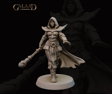 Female Illusion Wizard Miniature | Tabletop RPG Miniature | Galaad Miniatures | Roleplaying 3D Printed Fantasy Mini - 3DPrintDen