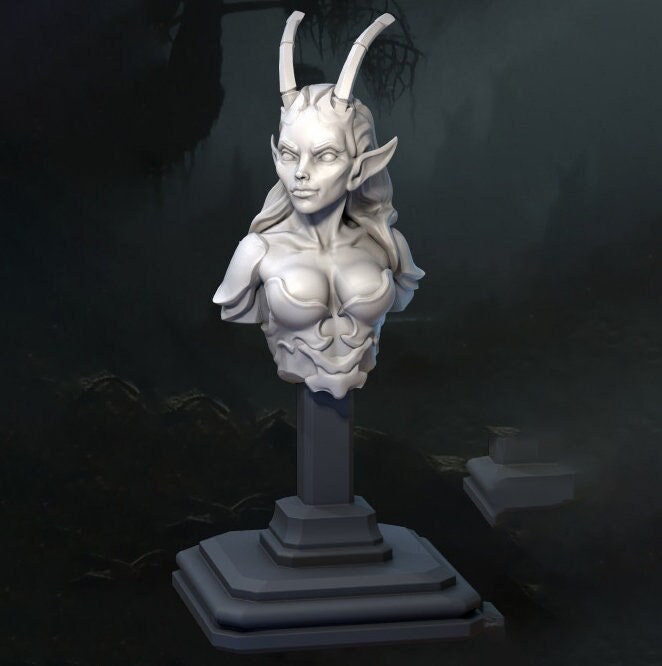 Fairy Bust | Tabletop RPG Miniature | Great Grimoire | Roleplaying 3D Printed Fantasy Mini - 3DPrintDen