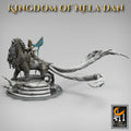 Elf Queen Mounted Miniature | Tabletop RPG Miniature | Rescale Miniature | Roleplaying 3D Printed Fantasy Mini - 3DPrintDen