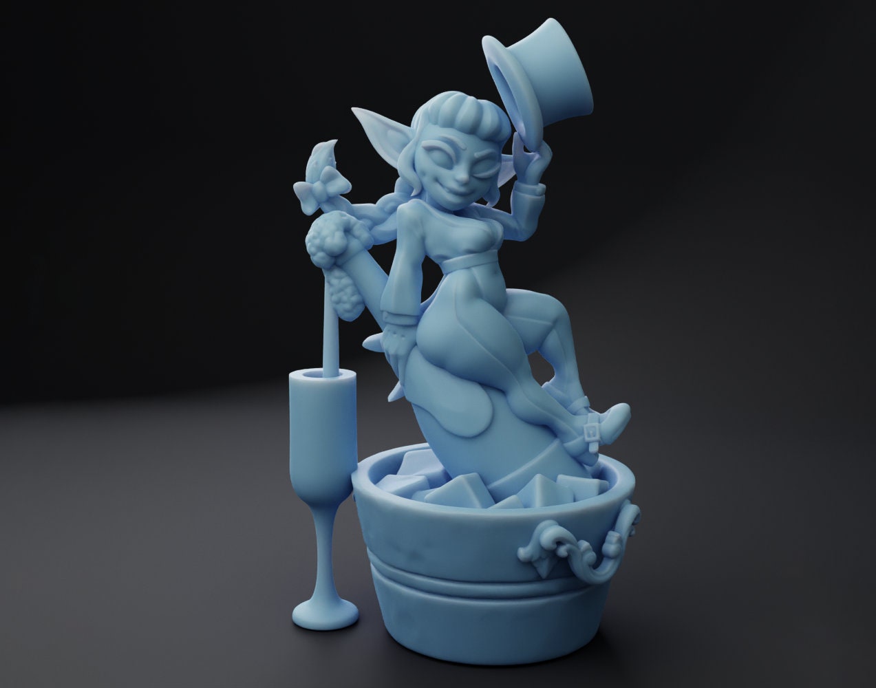 Celebration Goblin Miniature | Twin Goddess Miniatures | Tabletop RPG Miniature | Roleplaying 3D Printed Fantasy Mini - 3DPrintDen