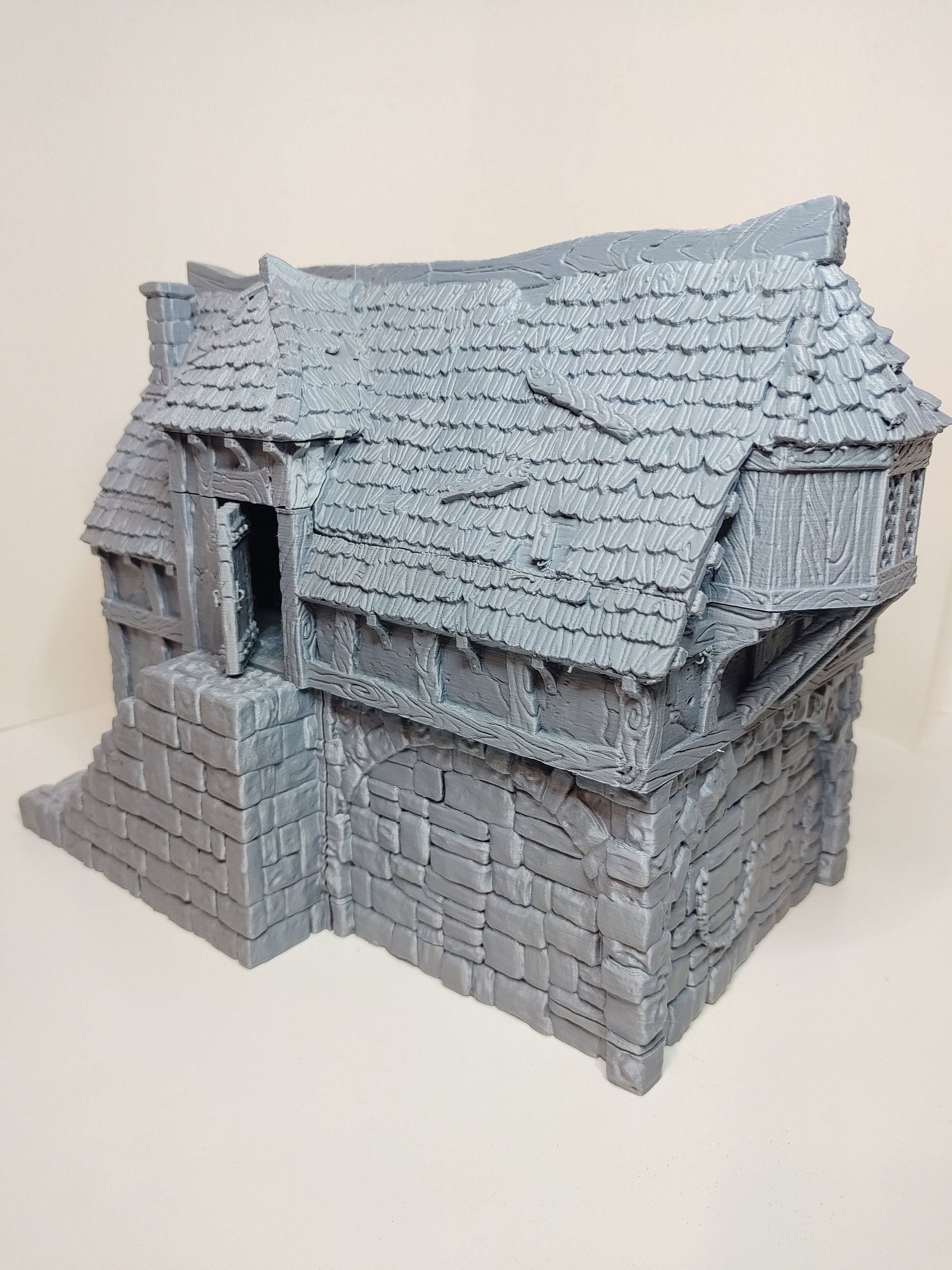 Merchant Home Medieval Prison | Roleplaying 3D Printed Fantasy Scenery | Black Scrolls Games | Miniature Building Terrain TTRPG - 3DPrintDen