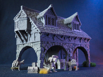 Merchant Home Medieval Prison | Roleplaying 3D Printed Fantasy Scenery | Black Scrolls Games | Miniature Building Terrain TTRPG - 3DPrintDen