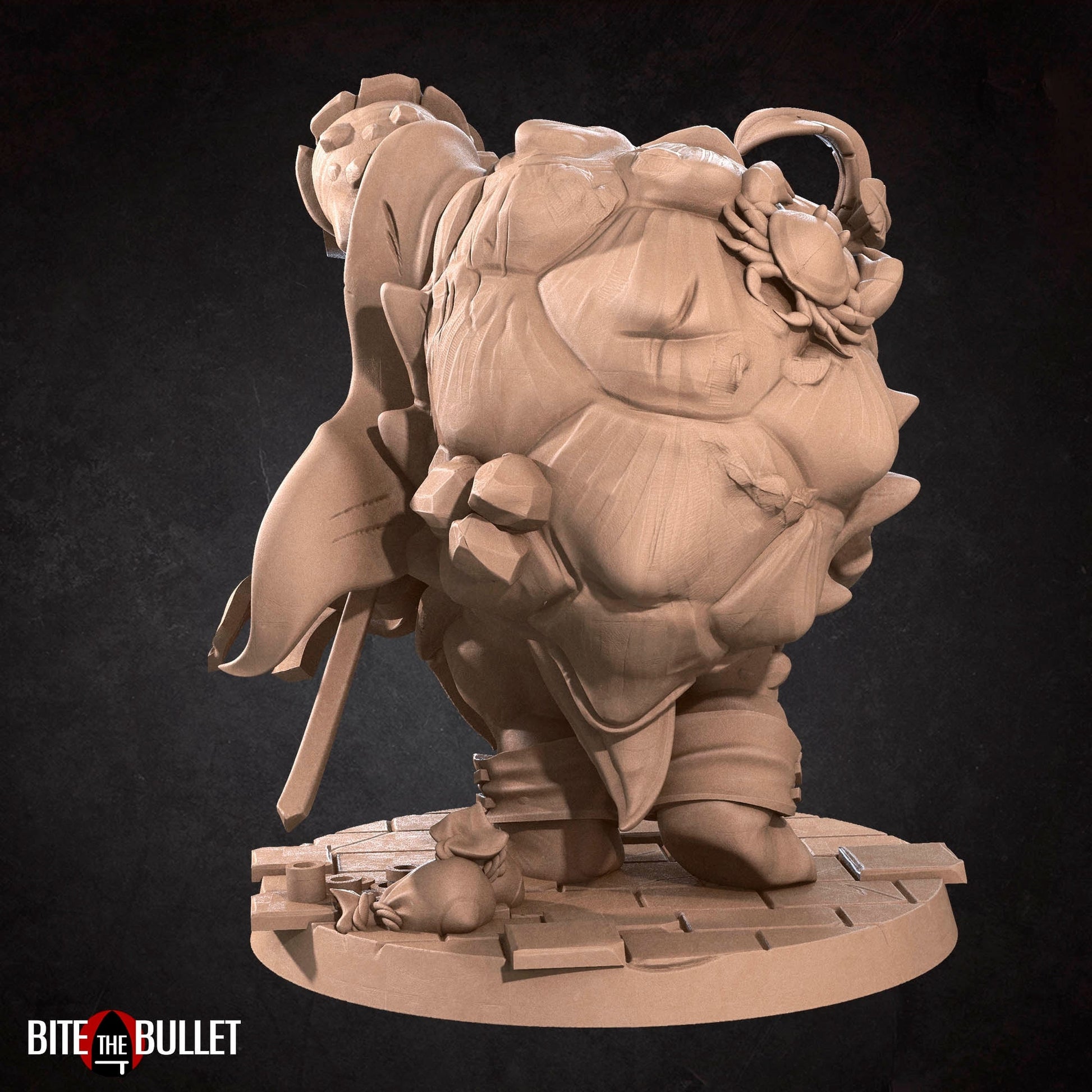 Tortle Bard Miniature | Tabletop RPG Miniature | Bite the Bullet | Roleplaying 3D Printed Fantasy Mini - 3DPrintDen