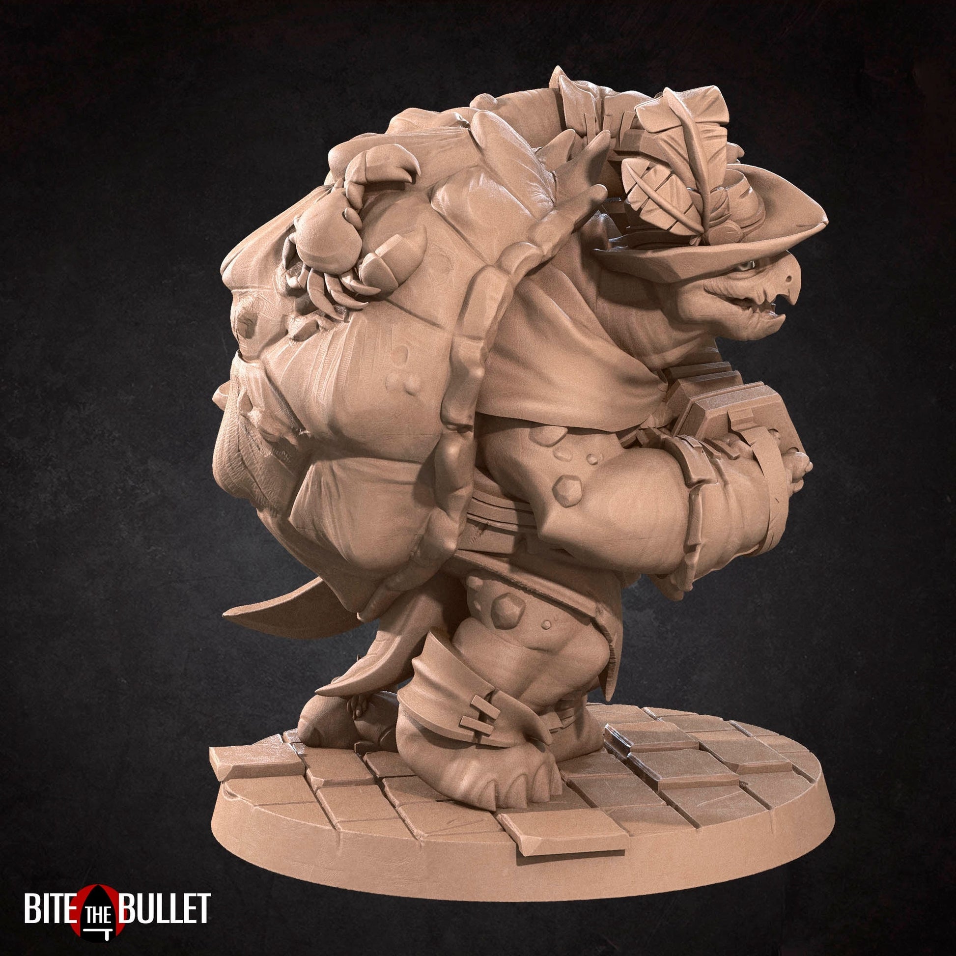 Tortle Bard Miniature | Tabletop RPG Miniature | Bite the Bullet | Roleplaying 3D Printed Fantasy Mini - 3DPrintDen