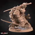 Tortle Ninja Miniature | Tabletop RPG Miniature | Bite the Bullet | Roleplaying 3D Printed Fantasy Mini - 3DPrintDen