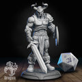 Warrior Hero Miniature | Dragun Studios | Tabletop RPG Miniature | Roleplaying 3D Printed Fantasy Mini - 3DPrintDen