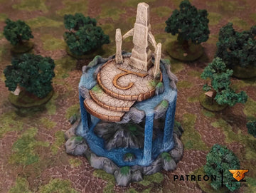 Floating Elven Ruin Island Terrain Scenery | Makers Anvil | Roleplaying 3D Printed Fantasy Scenery | Miniature Building Terrain TTRPG - 3DPrintDen