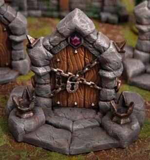 Dungeon Doors Terrain Scenery | Makers Anvil | Roleplaying 3D Printed Fantasy Scenery | Miniature Building Terrain TTRPG - 3DPrintDen