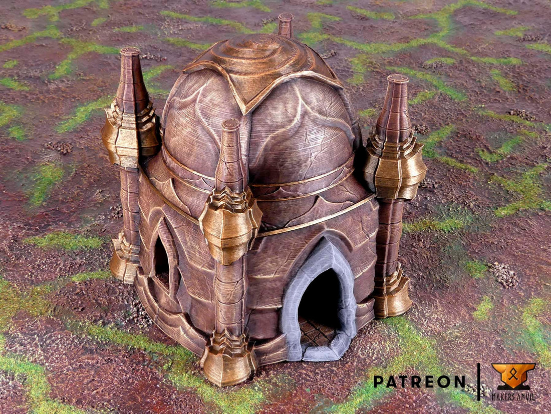 Elven House Terrain Scenery | Makers Anvil | Roleplaying 3D Printed Fantasy Scenery | Miniature Building Terrain TTRPG - 3DPrintDen