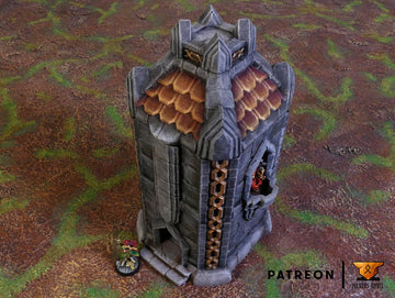 Dwarf Tower Terrain Scenery | Makers Anvil | Roleplaying 3D Printed Fantasy Scenery | Miniature Building Terrain TTRPG - 3DPrintDen