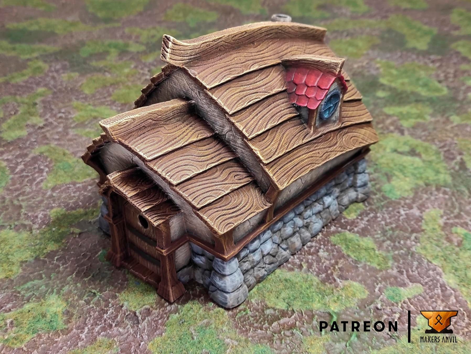 Fisherman Hut Terrain Scenery | Makers Anvil | Roleplaying 3D Printed Fantasy Scenery | Miniature Building Terrain TTRPG - 3DPrintDen