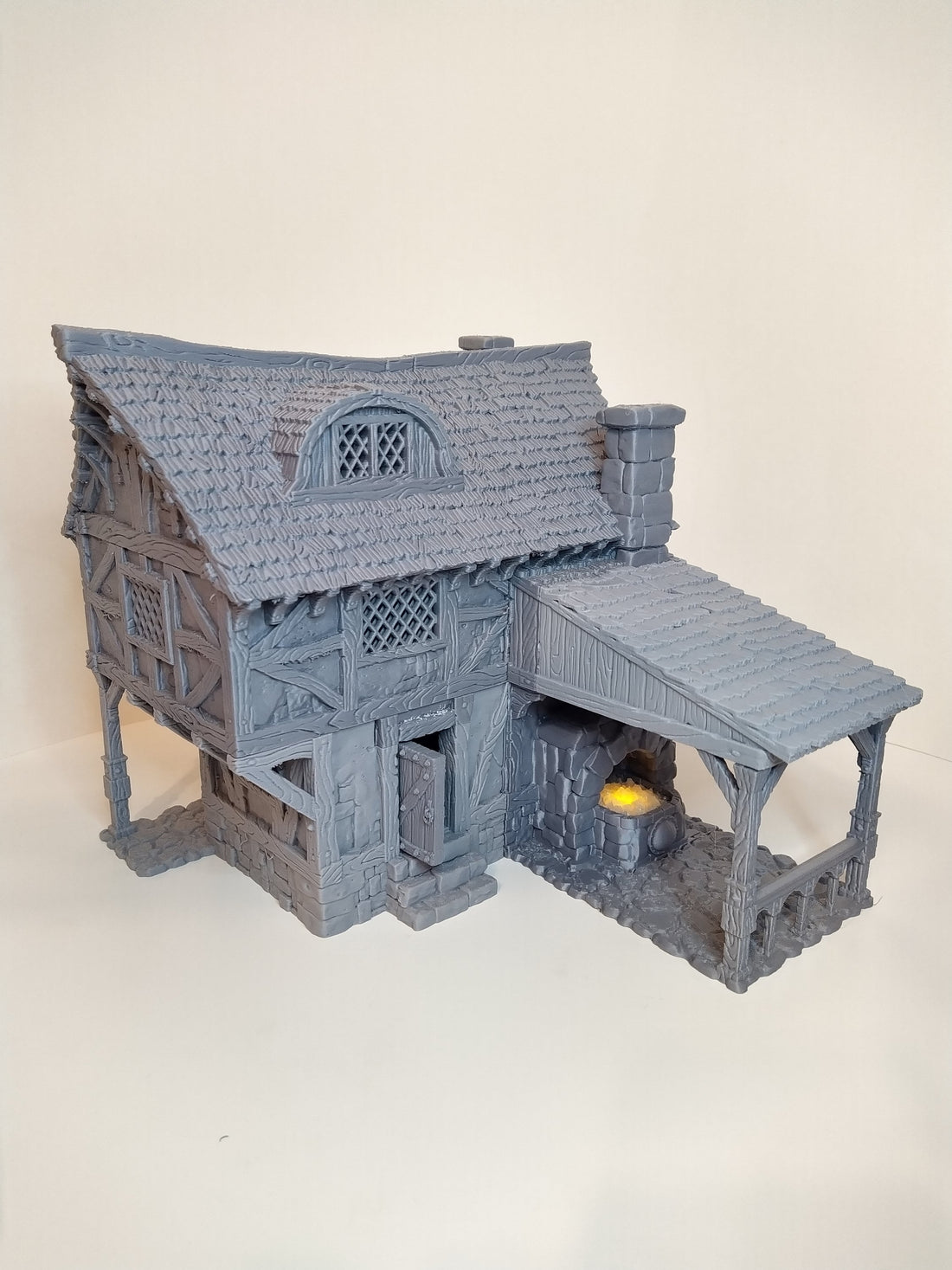 Blacksmith Medieval Building | Roleplaying 3D Printed Fantasy Scenery | Black Scrolls Games | Miniature Building Terrain TTRPG - 3DPrintDen