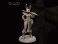 Female Battle Mage Rabbitfolk Miniature | Tabletop RPG Miniature | Galaad Miniatures | Roleplaying 3D Printed Fantasy Mini - 3DPrintDen