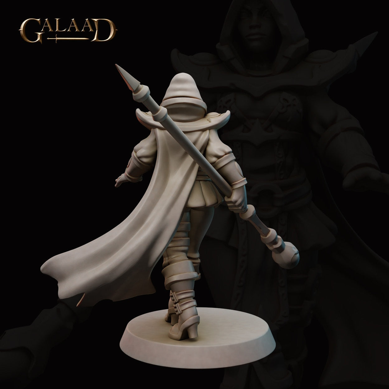 Female Illusion Wizard Miniature | Tabletop RPG Miniature | Galaad Miniatures | Roleplaying 3D Printed Fantasy Mini - 3DPrintDen