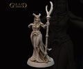 Female Tiefling Mage Miniature | Tabletop RPG Miniature | Galaad Miniatures | Roleplaying 3D Printed Fantasy Mini - 3DPrintDen