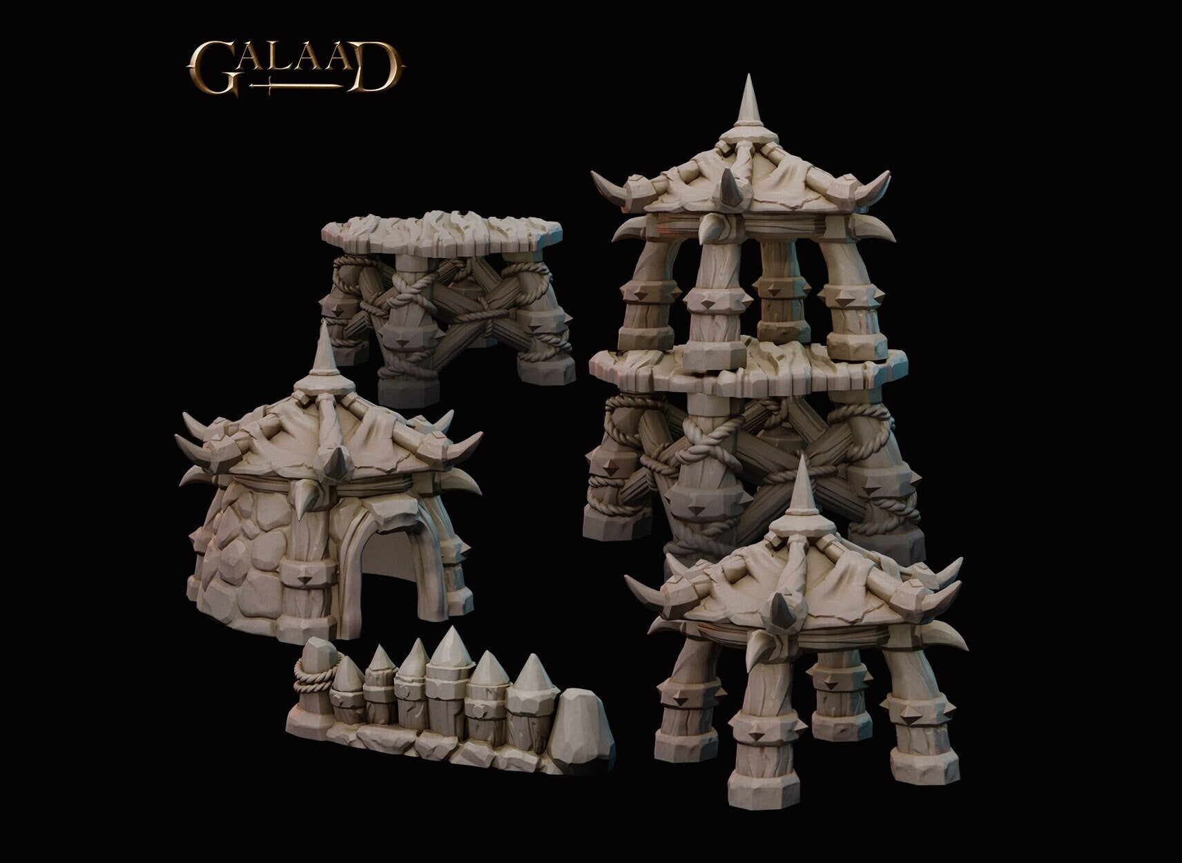 Orc Terrain Scenery Miniature | Tabletop RPG Miniature | Galaad Miniatures | Roleplaying 3D Printed Fantasy Mini - 3DPrintDen