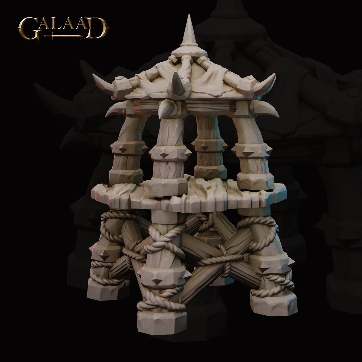 Orc Terrain Scenery Miniature | Tabletop RPG Miniature | Galaad Miniatures | Roleplaying 3D Printed Fantasy Mini - 3DPrintDen