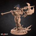 Female Goblin Barbarian Miniature | Tabletop RPG Miniature | Bite the Bullet | Roleplaying 3D Printed Fantasy Mini - 3DPrintDen