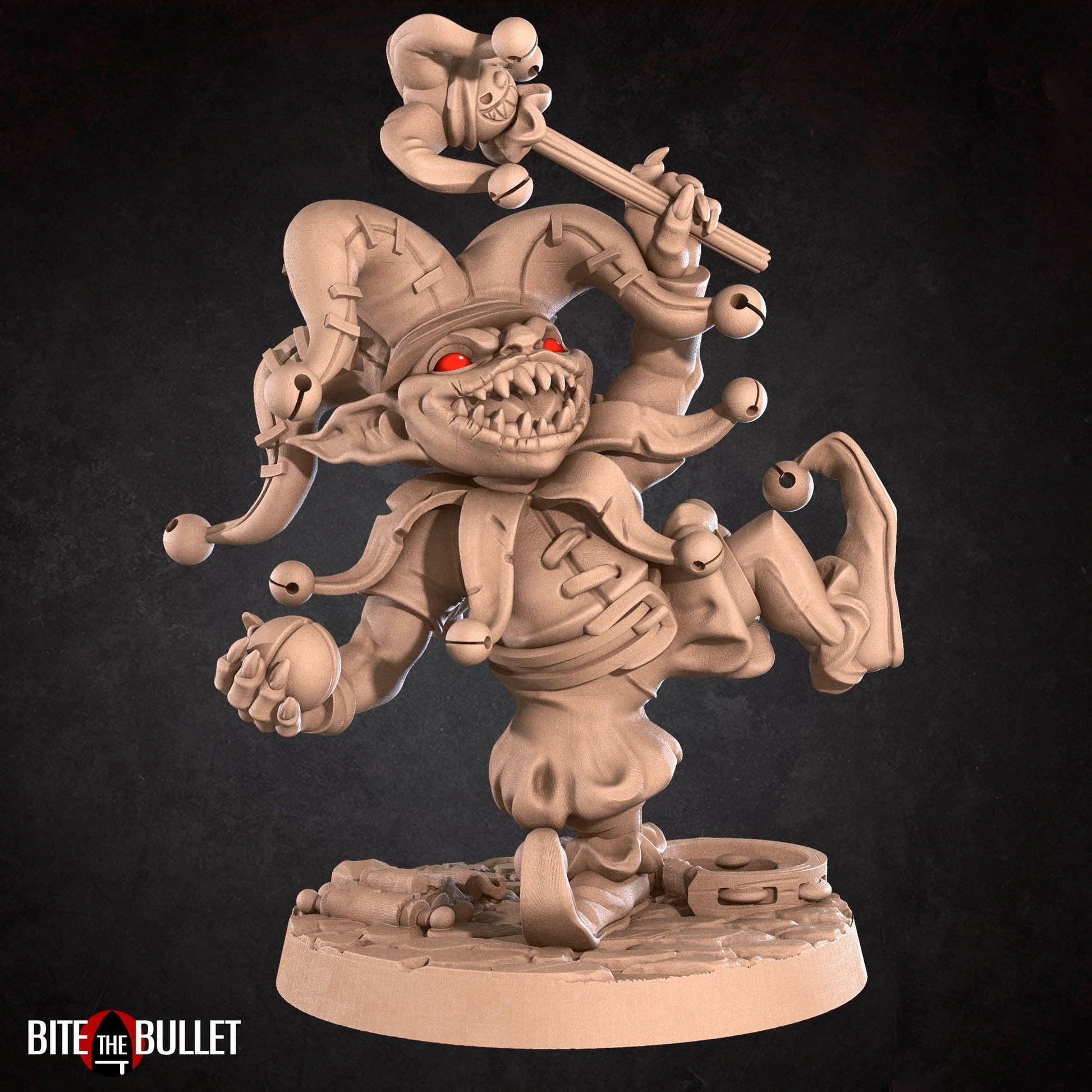 Goblin Jester Miniature | Tabletop RPG Miniature | Bite the Bullet | Roleplaying 3D Printed Fantasy Mini - 3DPrintDen