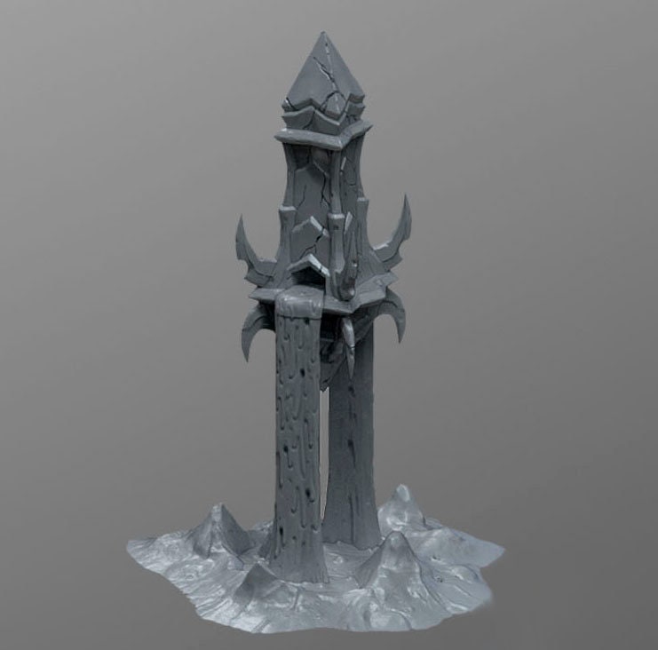 Dark Elf Corrupt Floating Island Terrain Scenery | Makers Anvil | Roleplaying 3D Printed Fantasy Scenery | Miniature Building Terrain TTRPG - 3DPrintDen