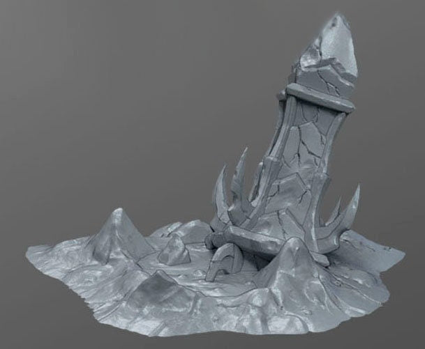 Dark Elf Corrupt Floating Island Terrain Scenery | Makers Anvil | Roleplaying 3D Printed Fantasy Scenery | Miniature Building Terrain TTRPG - 3DPrintDen