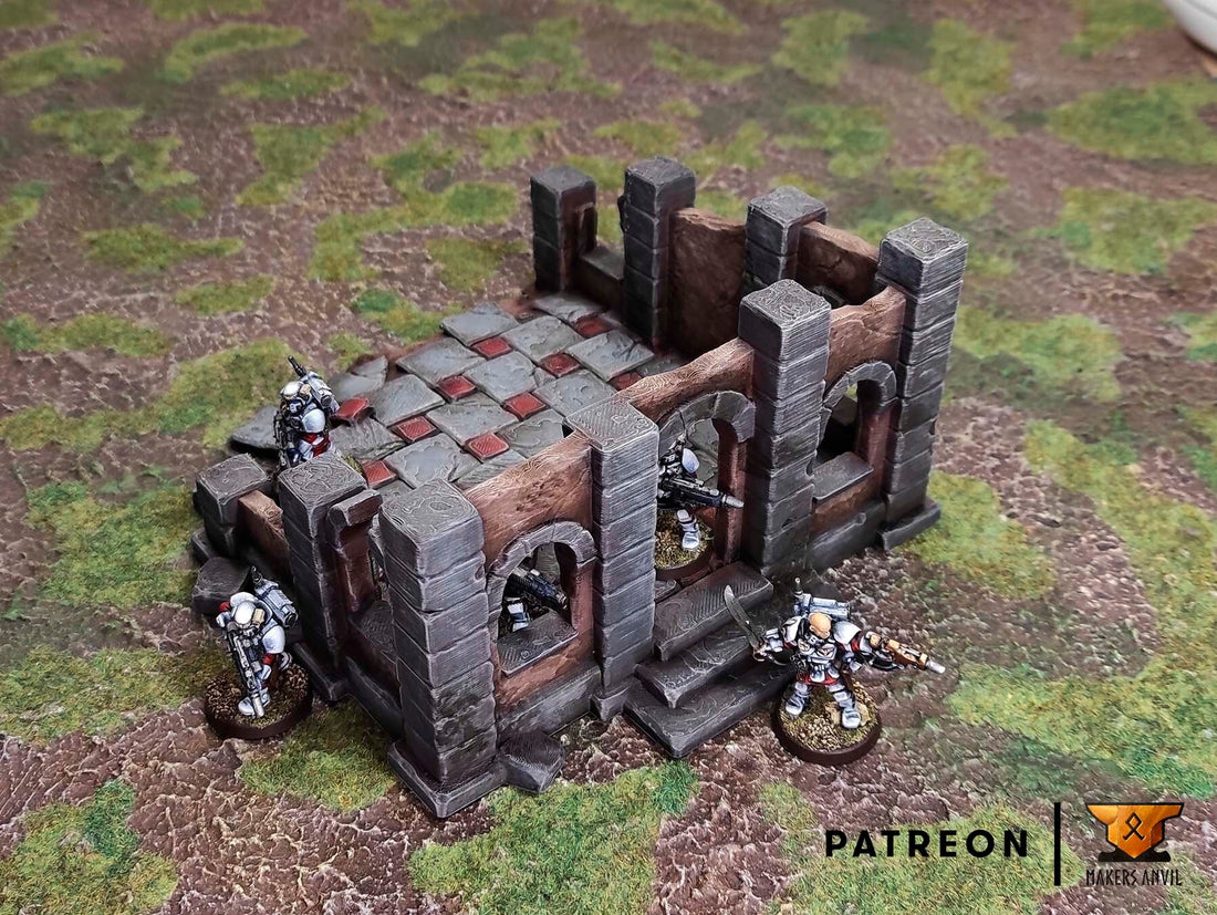 Ruined House Building Terrain Scenery | Makers Anvil | Roleplaying 3D Printed Fantasy Scenery | Miniature Building Terrain TTRPG - 3DPrintDen