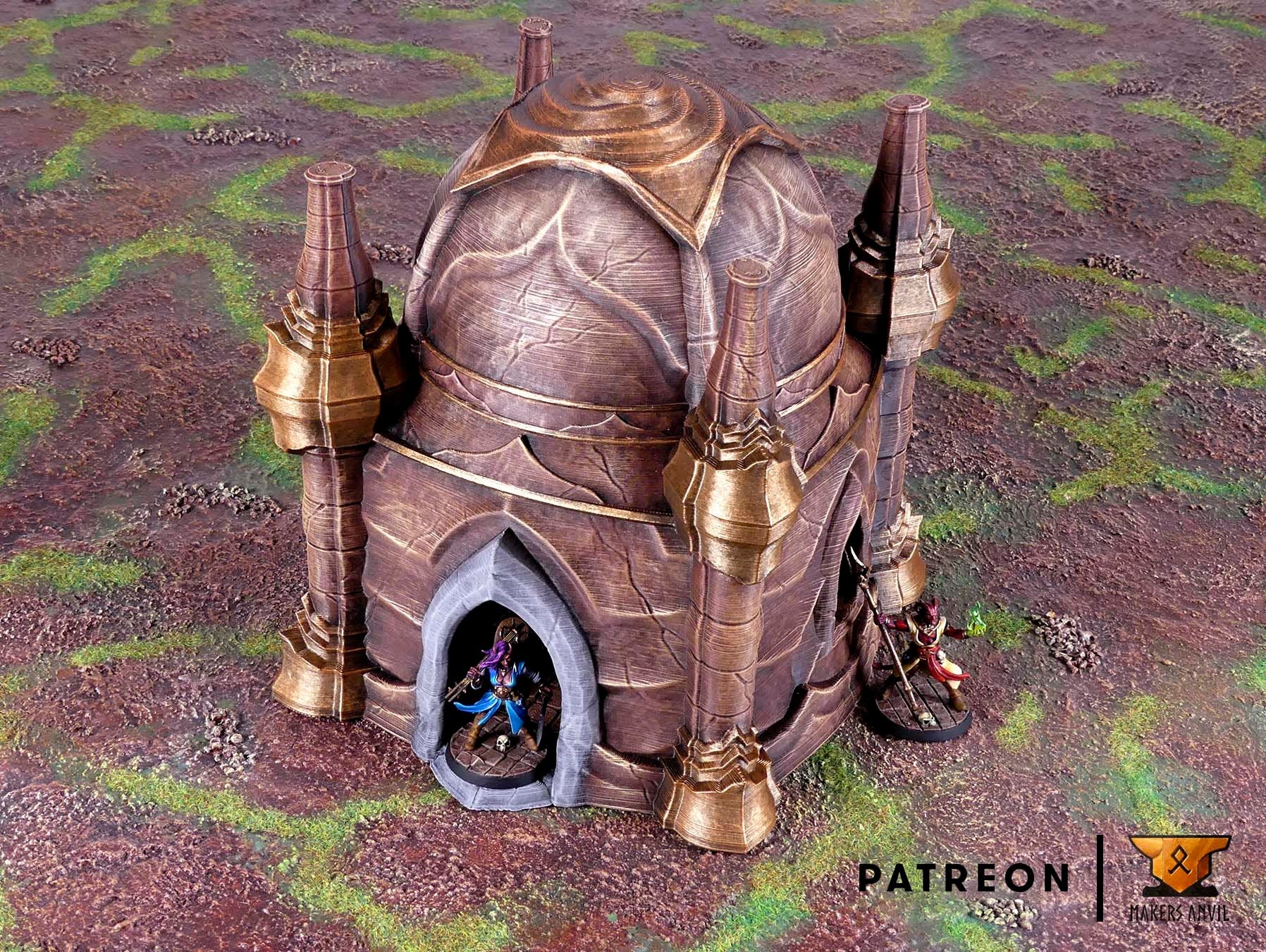 Elven House Terrain Scenery | Makers Anvil | Roleplaying 3D Printed Fantasy Scenery | Miniature Building Terrain TTRPG - 3DPrintDen