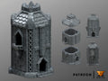 Dwarf Tower Terrain Scenery | Makers Anvil | Roleplaying 3D Printed Fantasy Scenery | Miniature Building Terrain TTRPG - 3DPrintDen