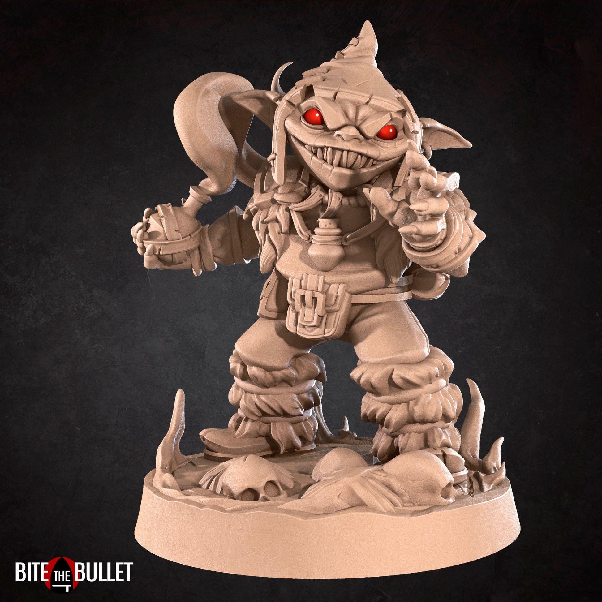 Goblin Alchemist Miniature | Tabletop RPG Miniature | Bite the Bullet | Roleplaying 3D Printed Fantasy Mini - 3DPrintDen