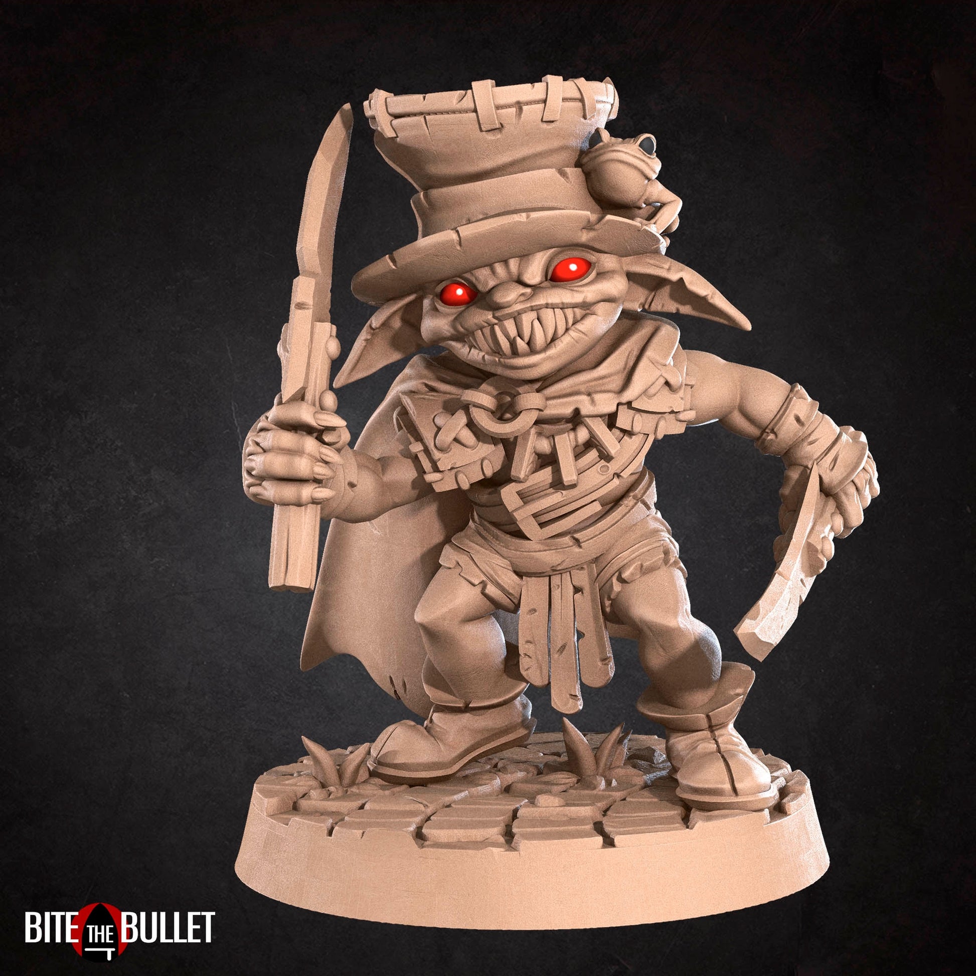 Goblin Rogue Miniature | Tabletop RPG Miniature | Bite the Bullet | Roleplaying 3D Printed Fantasy Mini - 3DPrintDen