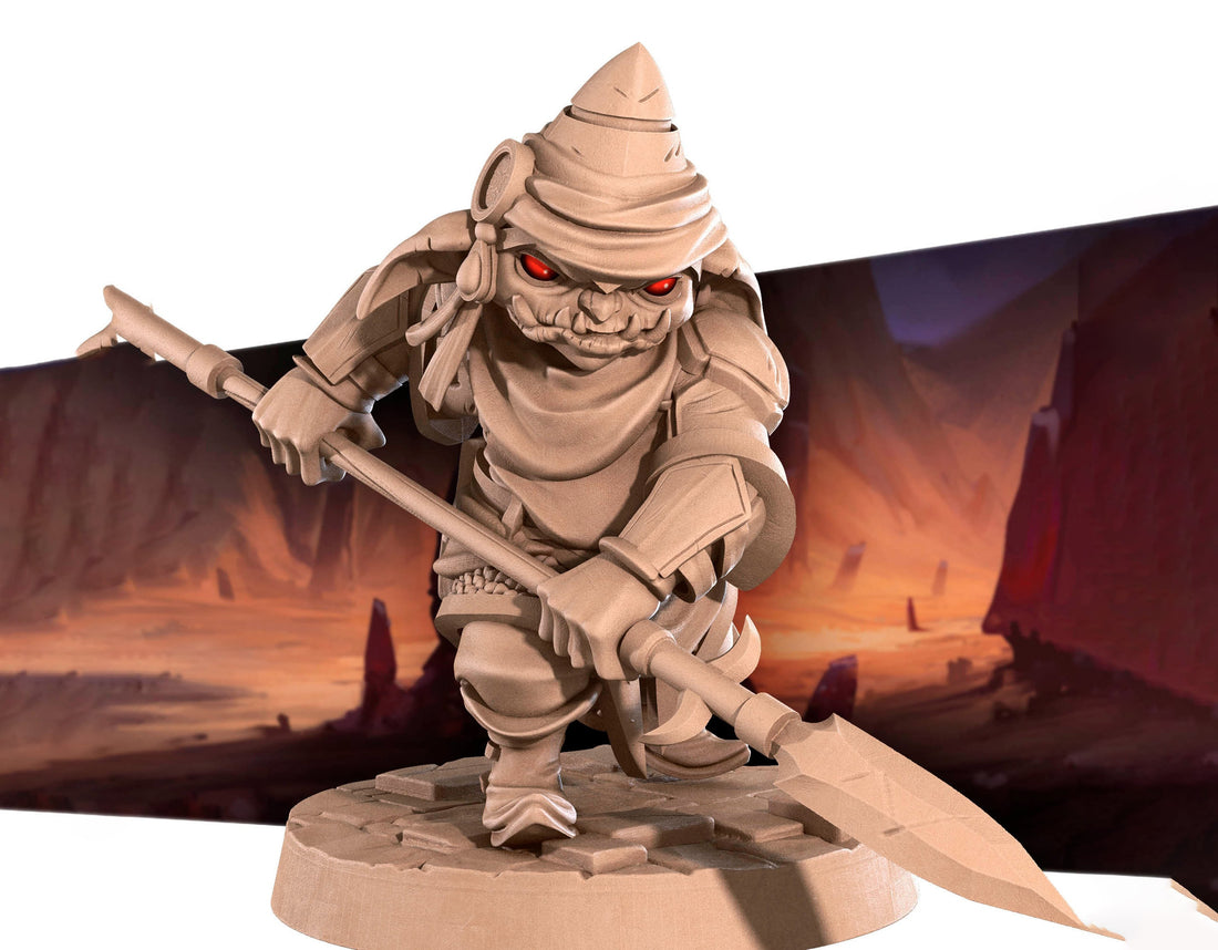 Goblin Warrior Miniature | Tabletop RPG Miniature | Bite the Bullet | Roleplaying 3D Printed Fantasy Mini - 3DPrintDen