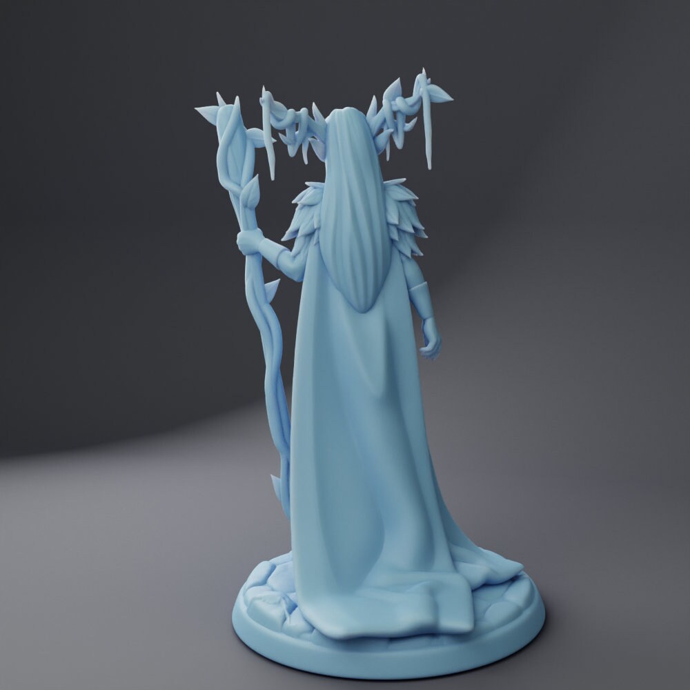 Elf Queen Miniature | Twin Goddess Miniatures | Tabletop RPG Miniature | Roleplaying 3D Printed Fantasy Mini - 3DPrintDen